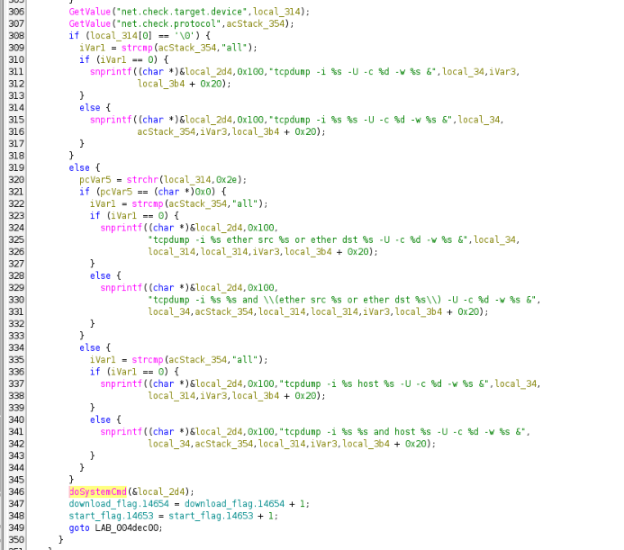 code snippet from do_packet_action()