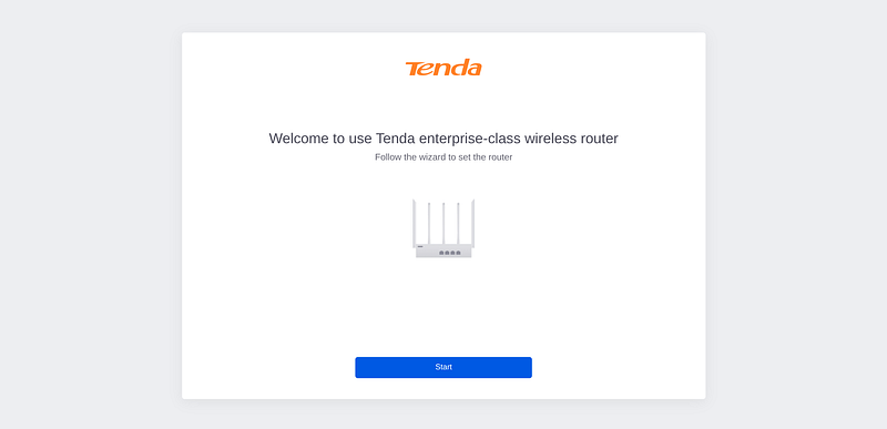 login page for tenda