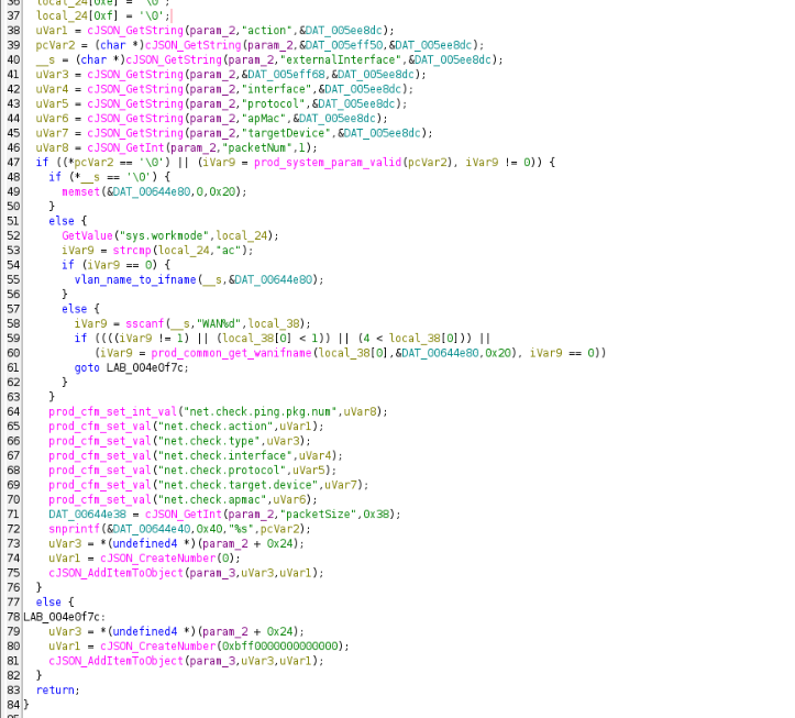 Code snippet from formSetNetCheckTools()